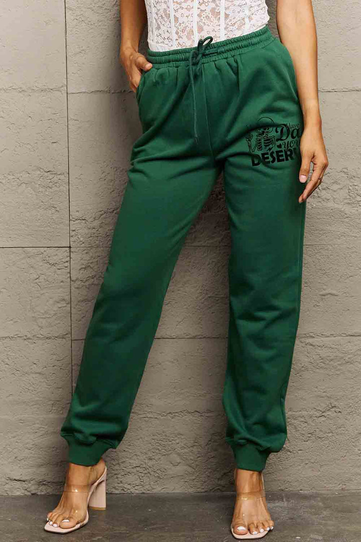 Women's Cozy Comfort Pants - "Have the Day You Deserve" Graphic