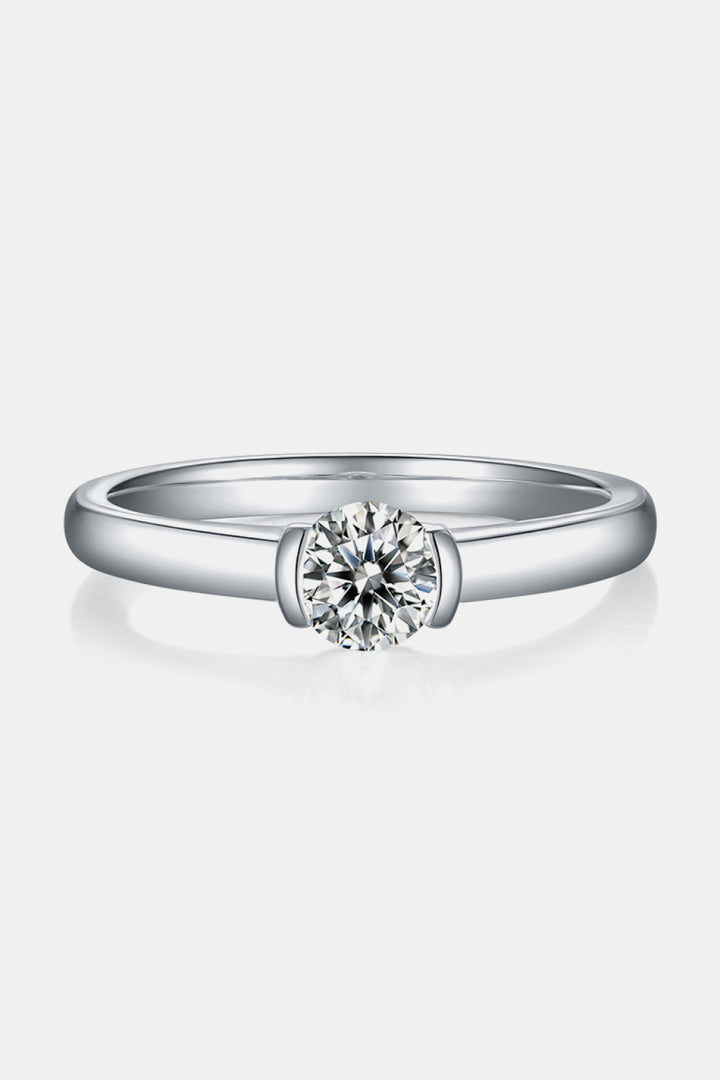 Women's Moissanite Sterling Silver Solitaire Rings