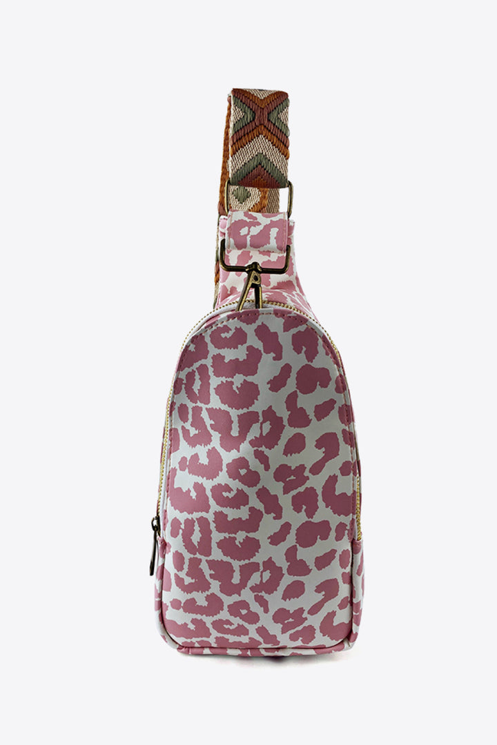 Printed PU Leather Sling Bag