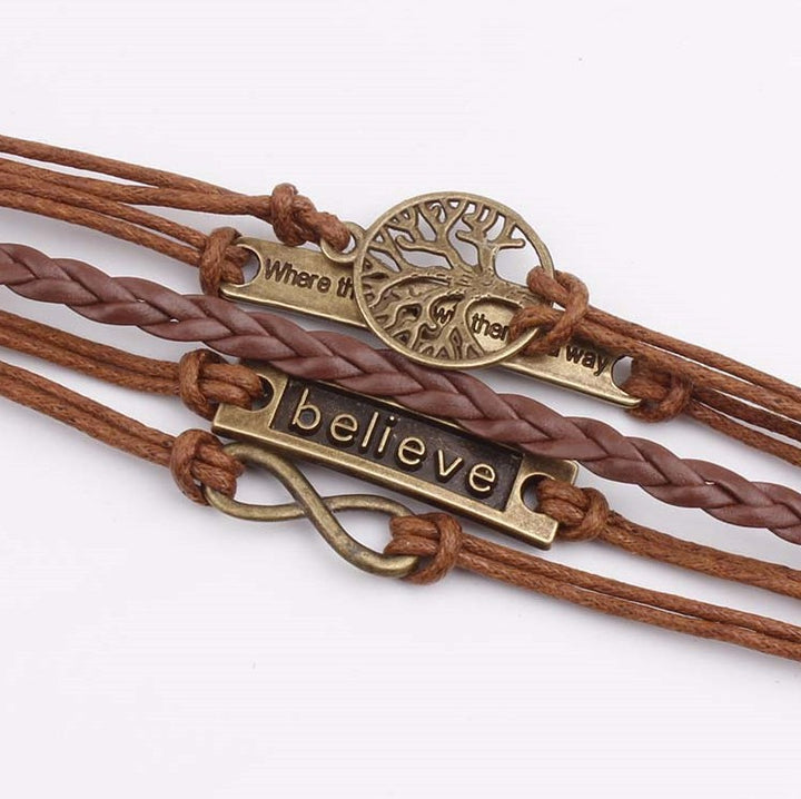 Women's Braided PU Leather Bracelet