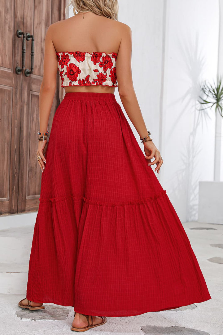 "Women's Floral Maxi Skirt Set (Skirt)"