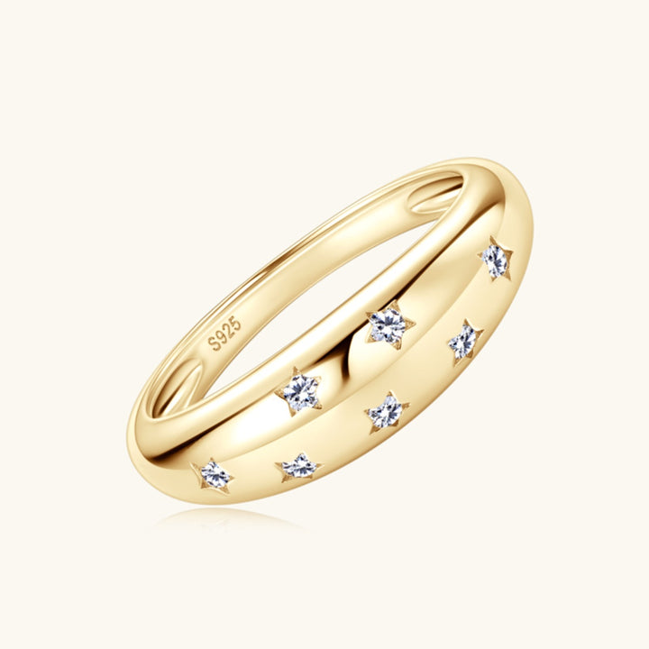 Women's Starry Moissanite Sterling Silver Ring (Rings)