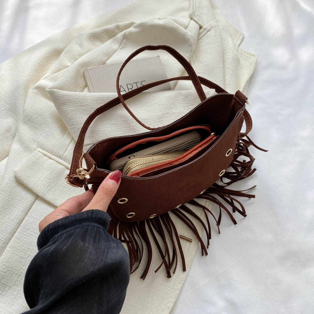 Fringe Detail Crossbody Bag