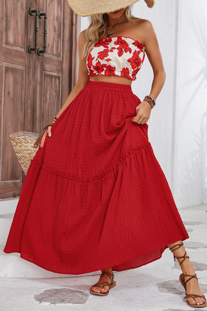 "Women's Floral Maxi Skirt Set (Skirt)"