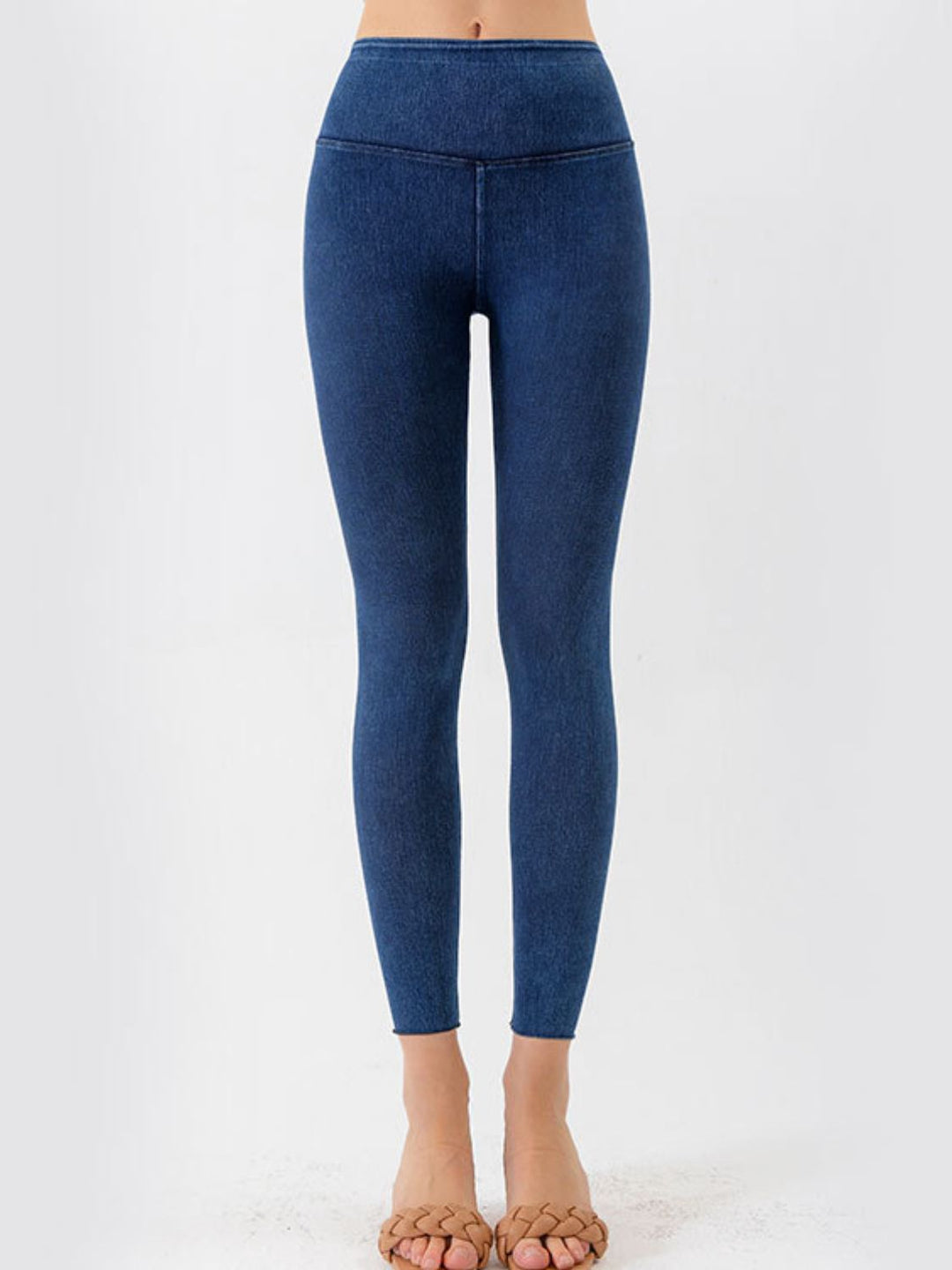 Women's Leggings with Wide Waistband, Cropped Style