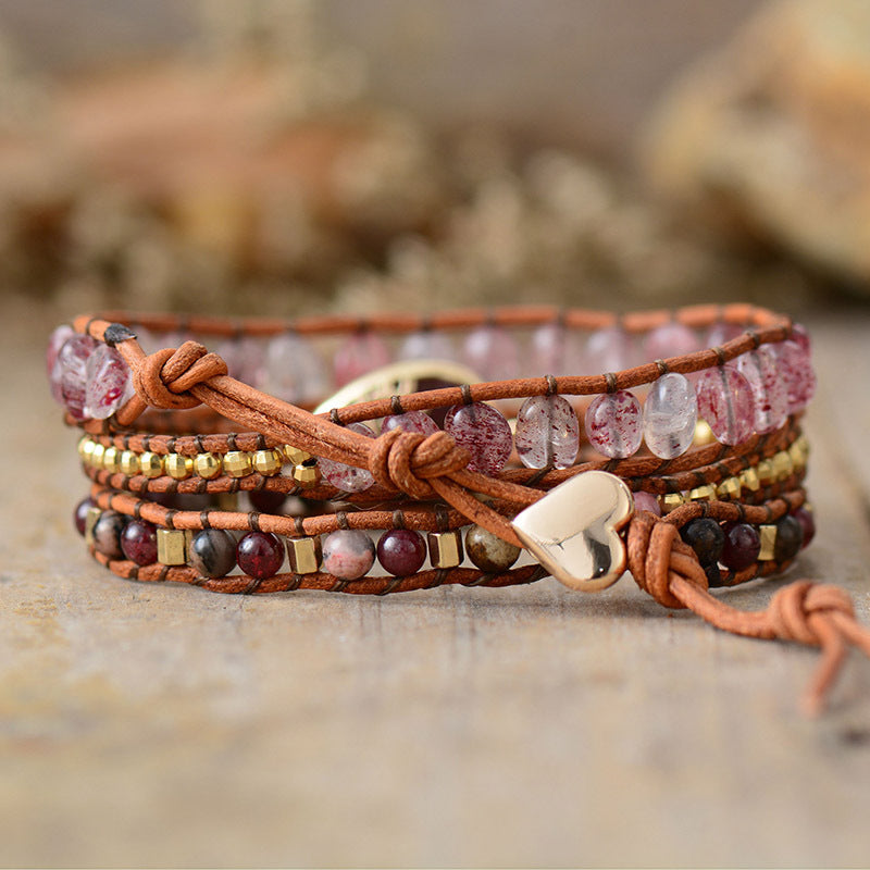 Women's Layered Gemstone Bracelet