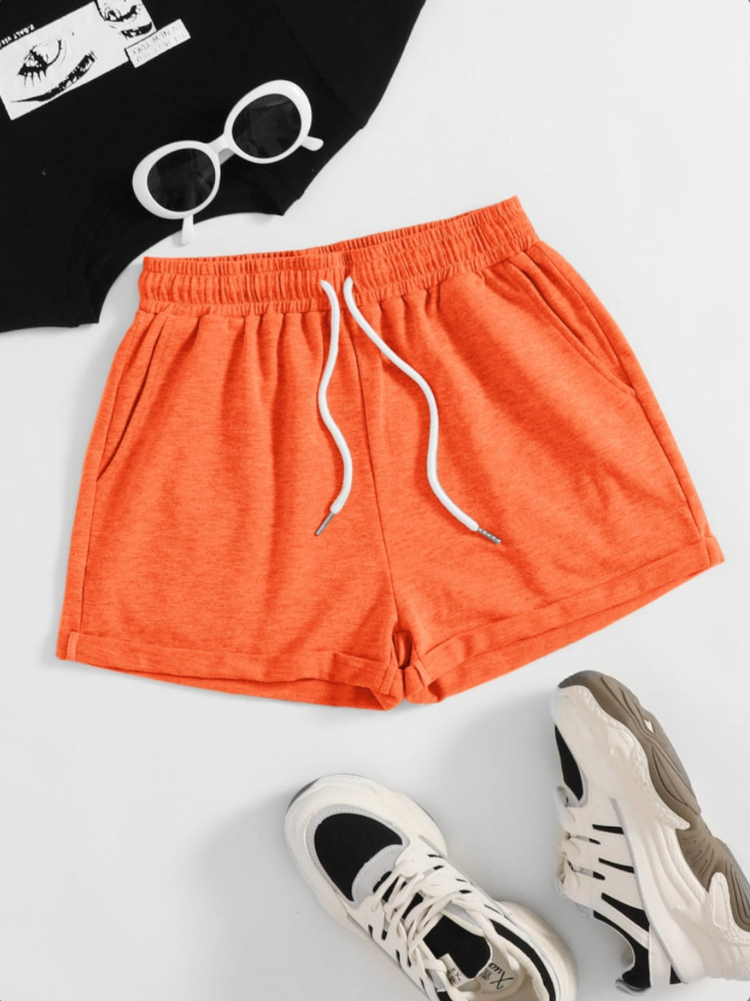 Women's Comfort Stretch Drawstring Shorts with Pockets