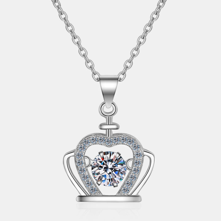 Women's Sparkling Moissanite Crown Necklace