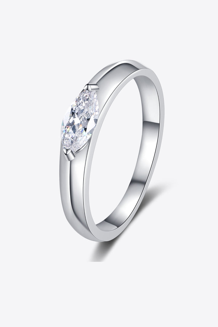 Women's Sparkling Moissanite Rhodium-Plated Rings