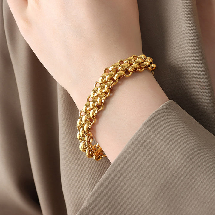 Women's Gold-Plated Toggle Clasp Bracelet