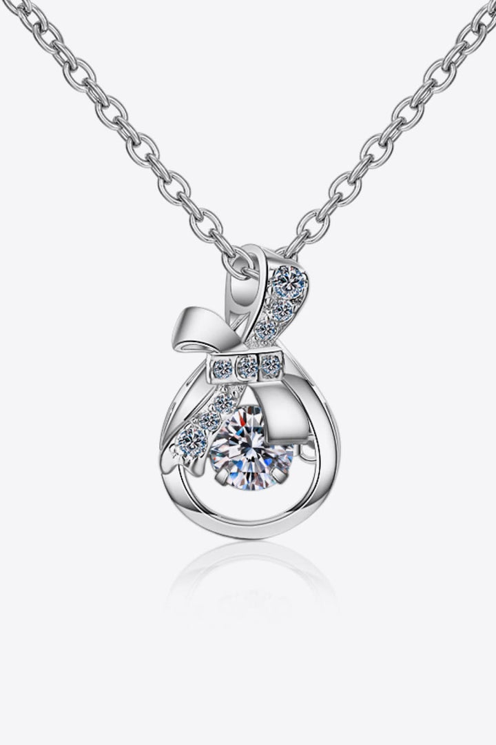 Women's Sparkling 1 Carat Moissanite Sterling Silver Necklace