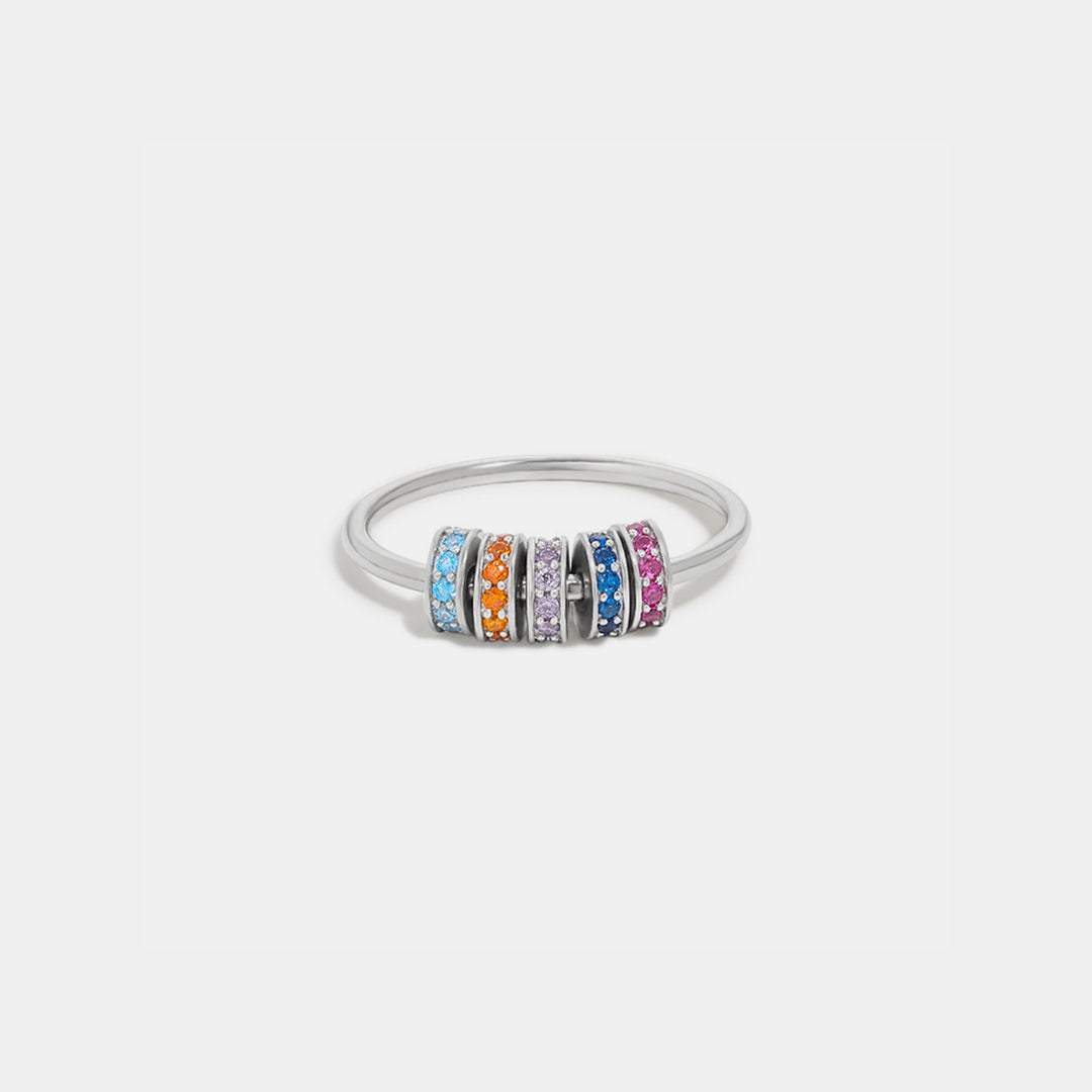 Women's Zircon Inlaid Sterling Silver Rings