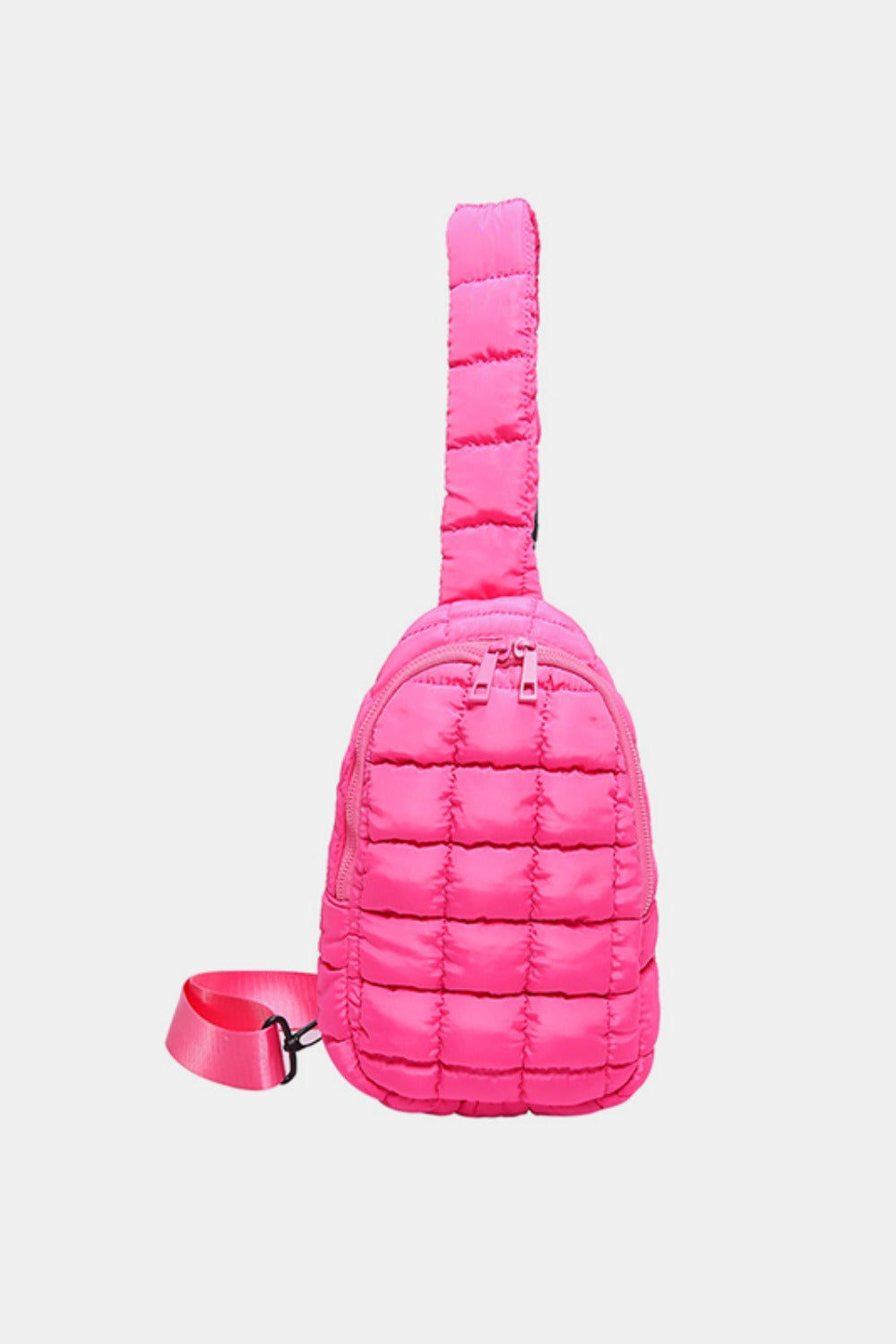 Quilted Nylon Crossbody  Bag