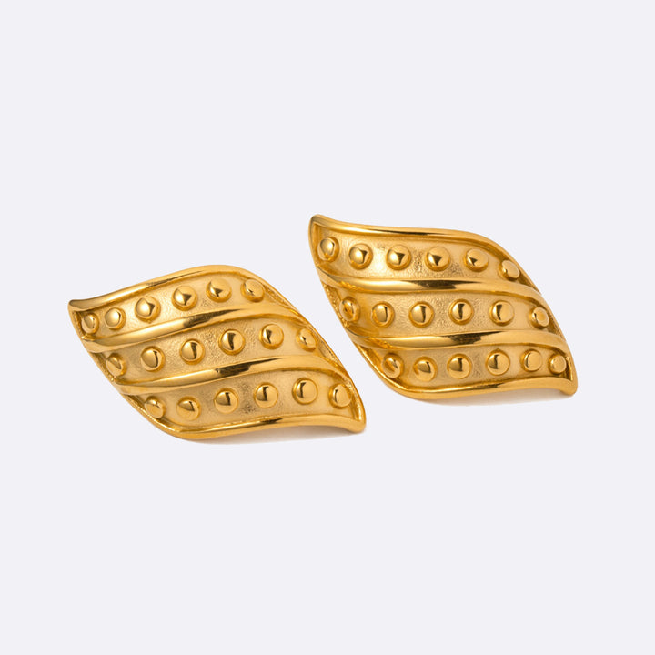 Women's Elegant 18K Gold-Plated Stainless Steel Earrings