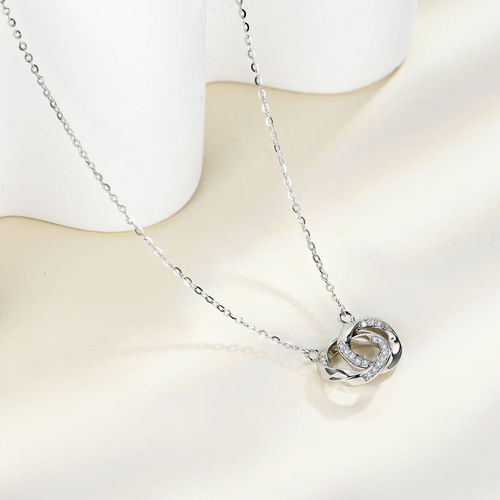 Women's Sparkling Moissanite Sterling Silver Necklace