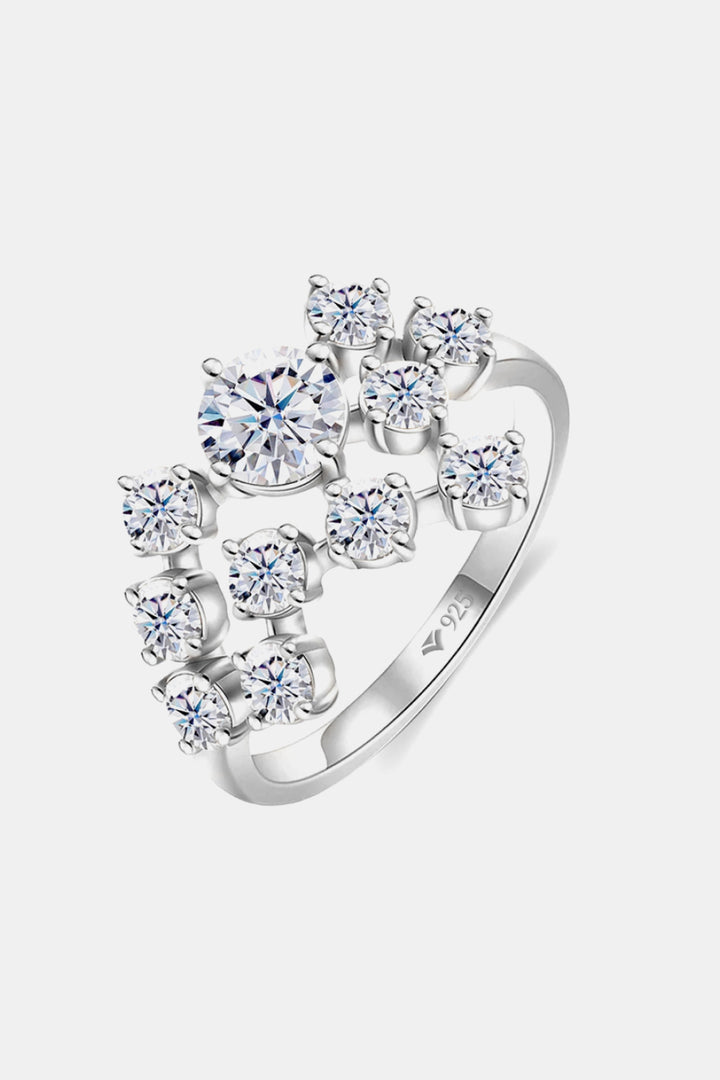 Women's Moissanite Rings- 1.2 Carat Sterling Silver Solitaire