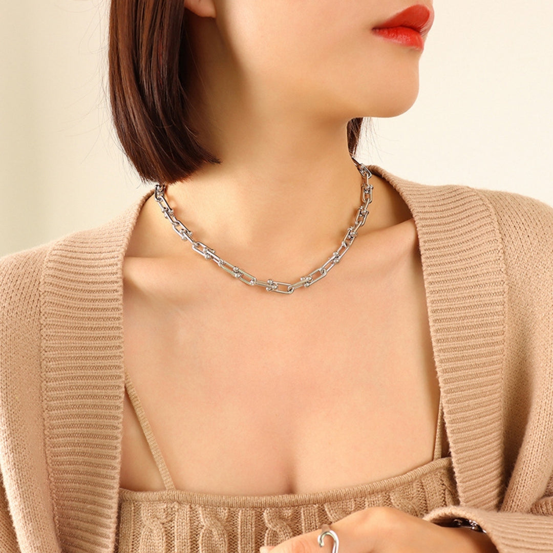 Women's Chunky Titanium Steel Necklace