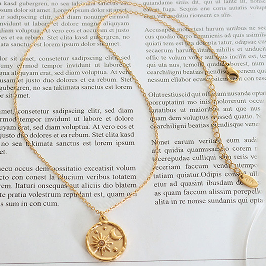 Women's Elegant Coin Pendant Necklace