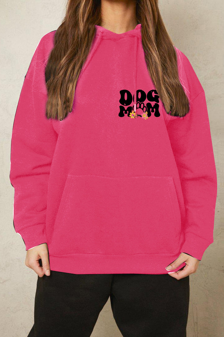 Women's Simply Love Full Size DOG MOM Graphic Hoodie