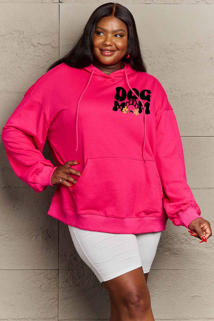 Women's Simply Love Full Size DOG MOM Graphic Hoodie