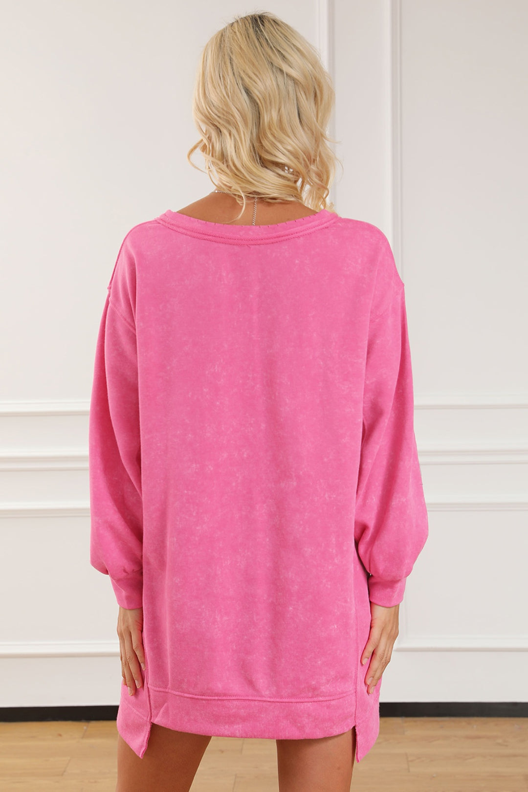 Women's Cozy Comfort Long Sleeve Sweatshirt with Exposed Seams