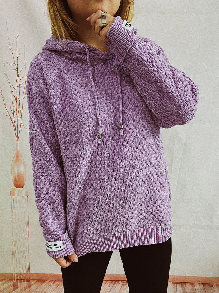 Women's Cozy Drawstring Long Sleeve Hooded Sweater