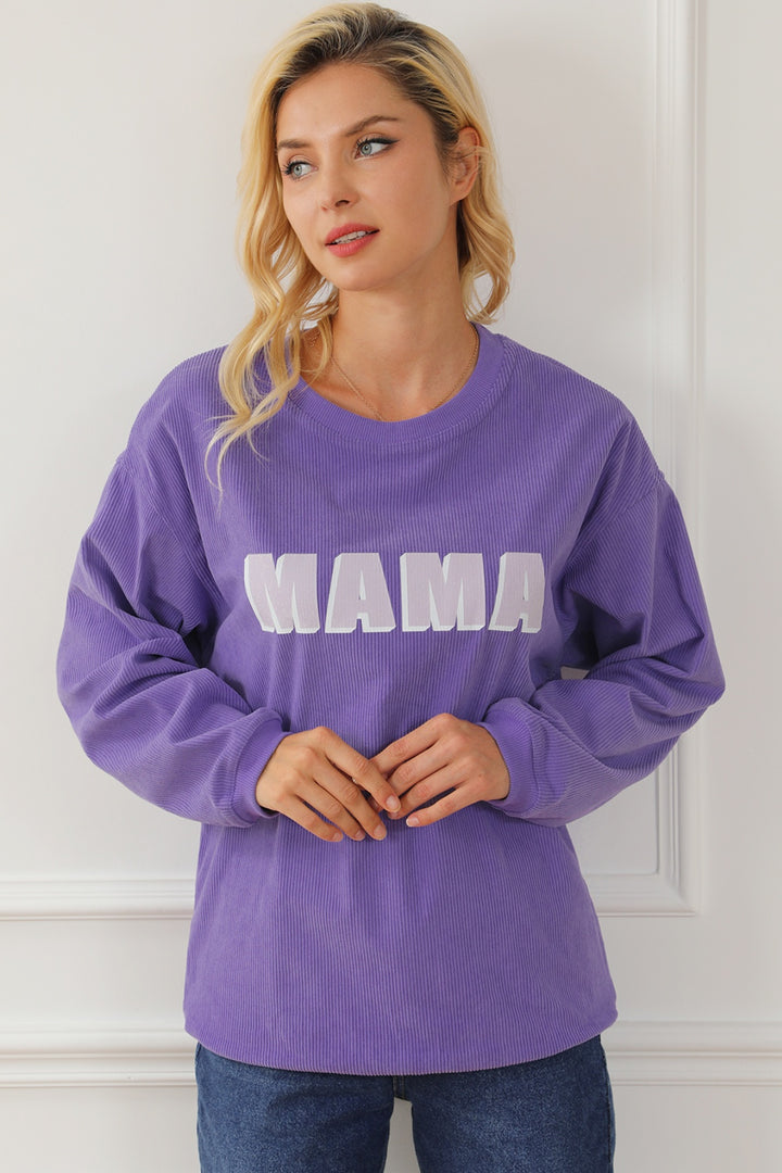 Women's Round Neck Drop Shoulder Sweatshirt