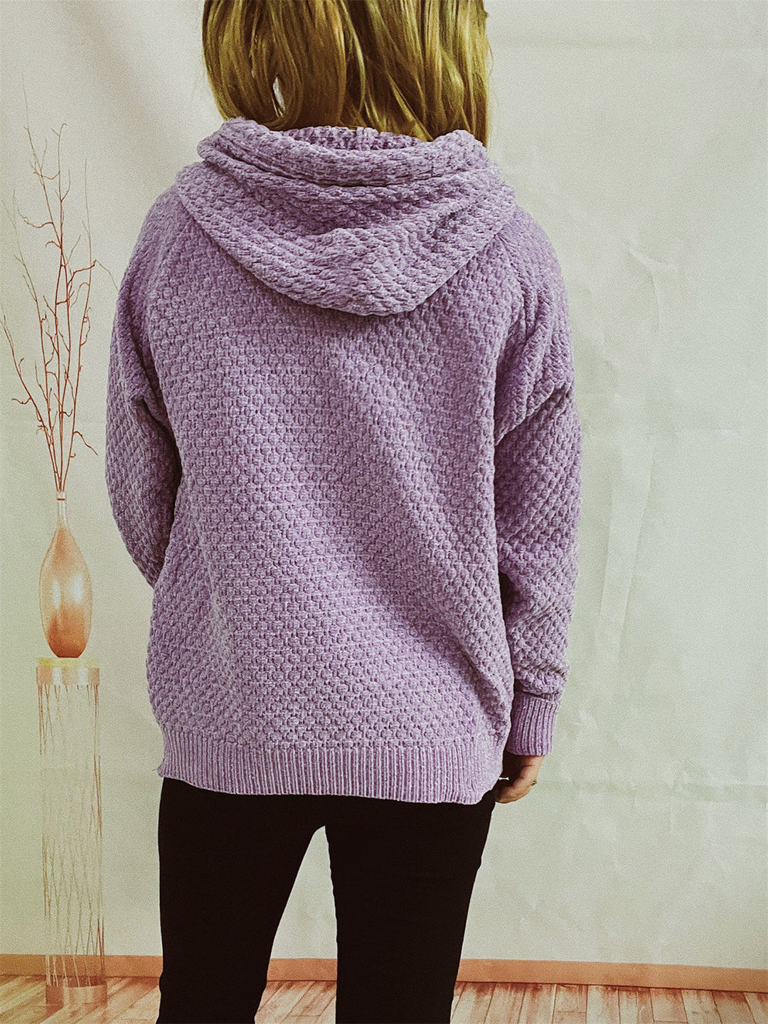 Women's Cozy Drawstring Long Sleeve Hooded Sweater