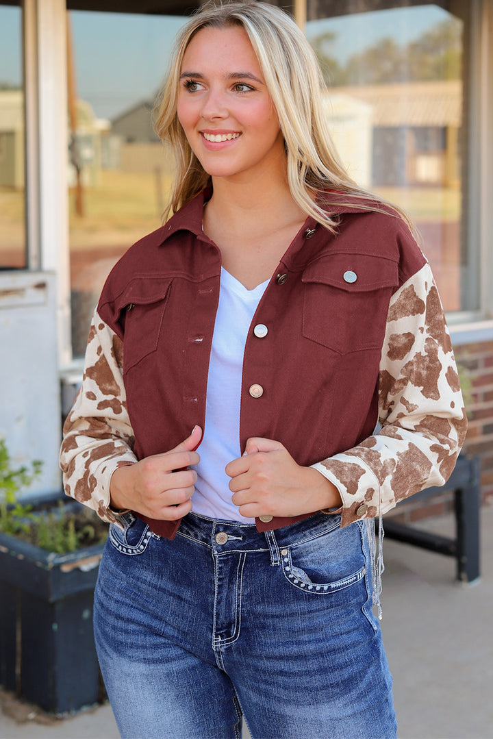 Women's Fringed Button Down Jacket with Unique Detailing