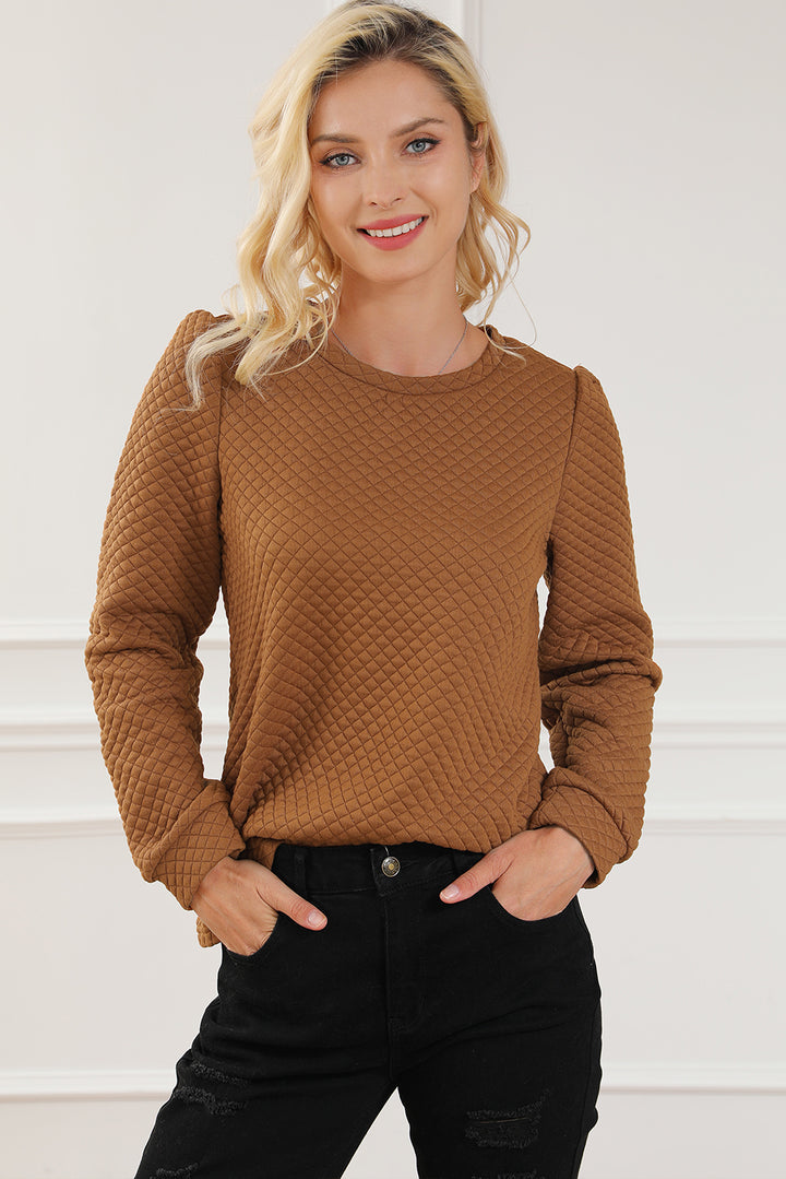 Women's Cozy Round Neck Long Sleeve Sweatshirt