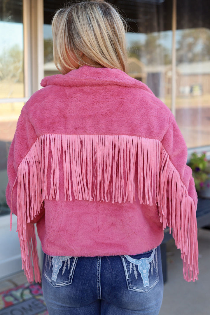 Women's Fringed Zip-Up Jacket