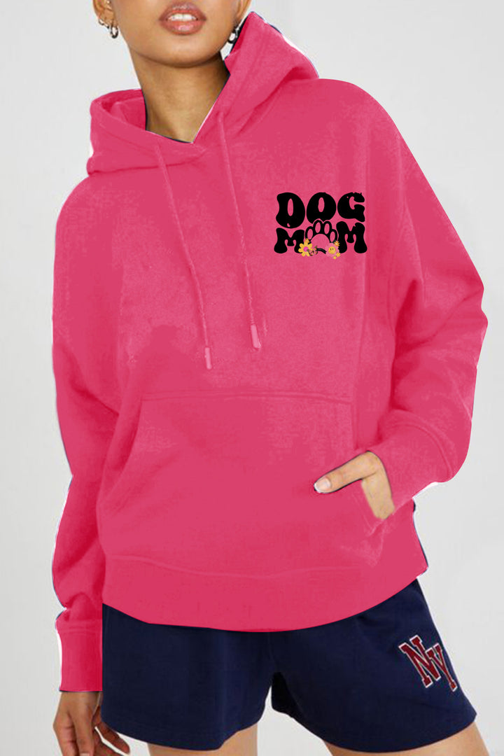 Women's Simply Love Full Size DOG MOM Graphic Hoodie