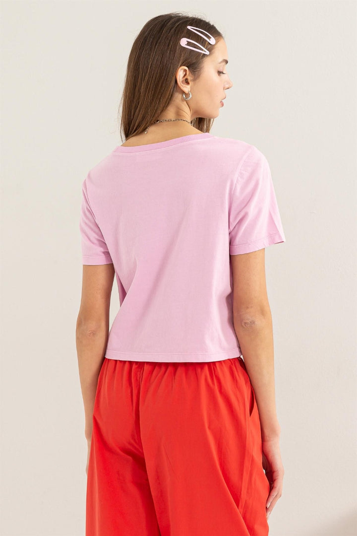 Women's Round Neck Cropped T-Shirt