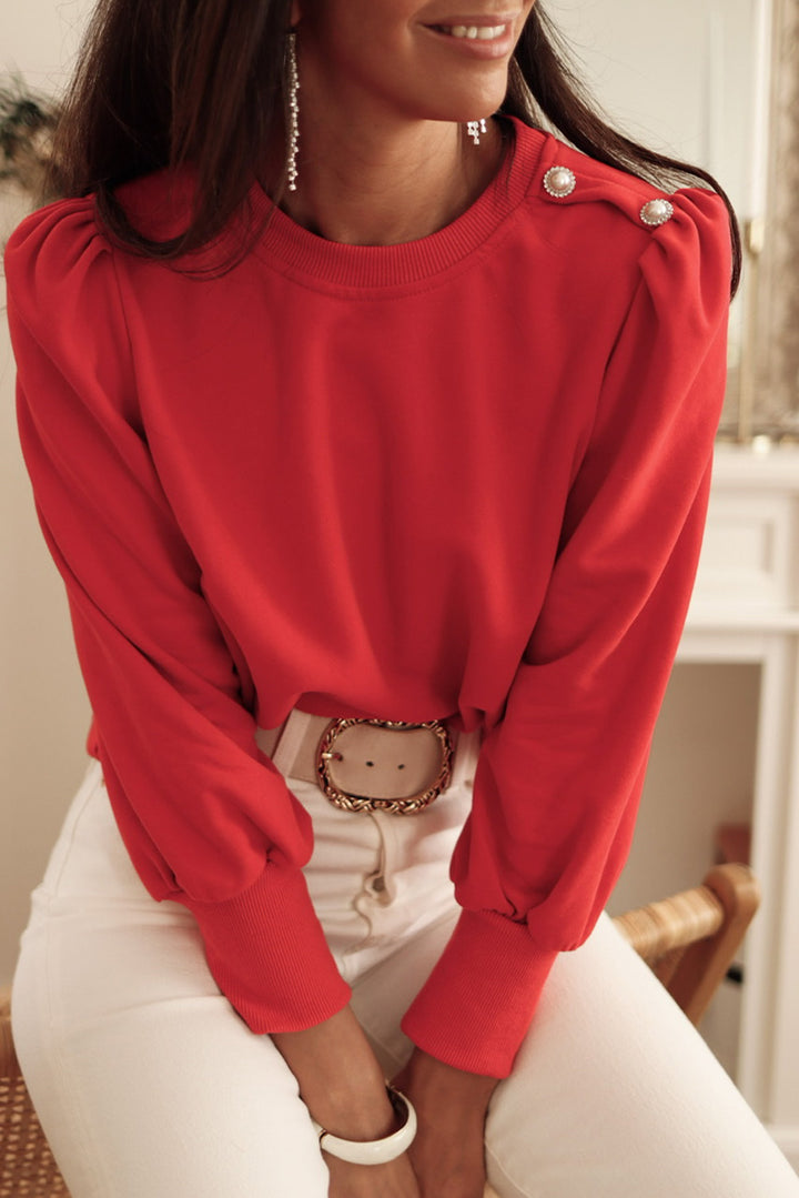 Women's Cozy Comfort Round Neck Short Sleeve Sweatshirt