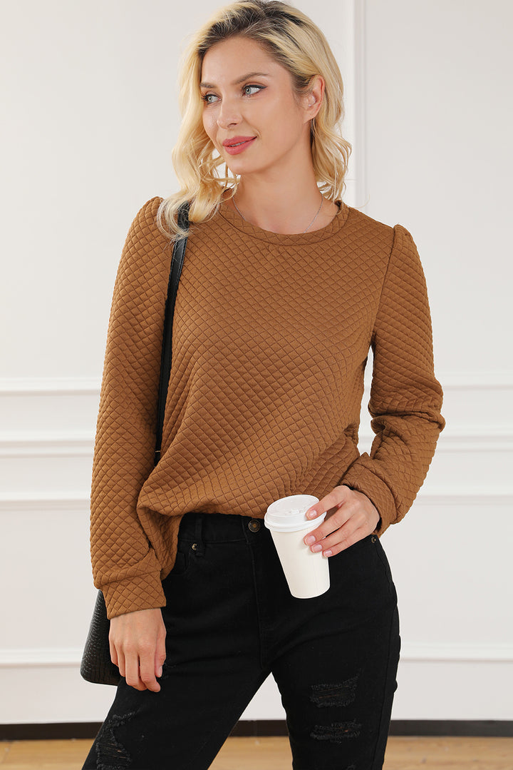 Women's Cozy Round Neck Long Sleeve Sweatshirt