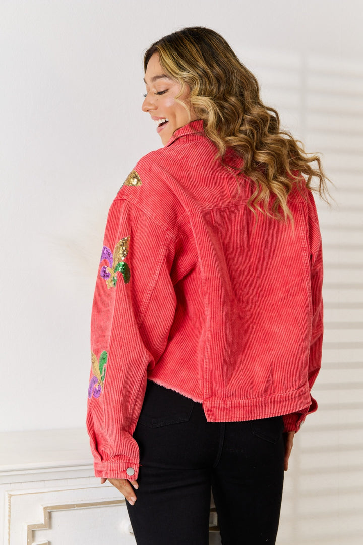 Women's Sparkling Raw Hem Jacket