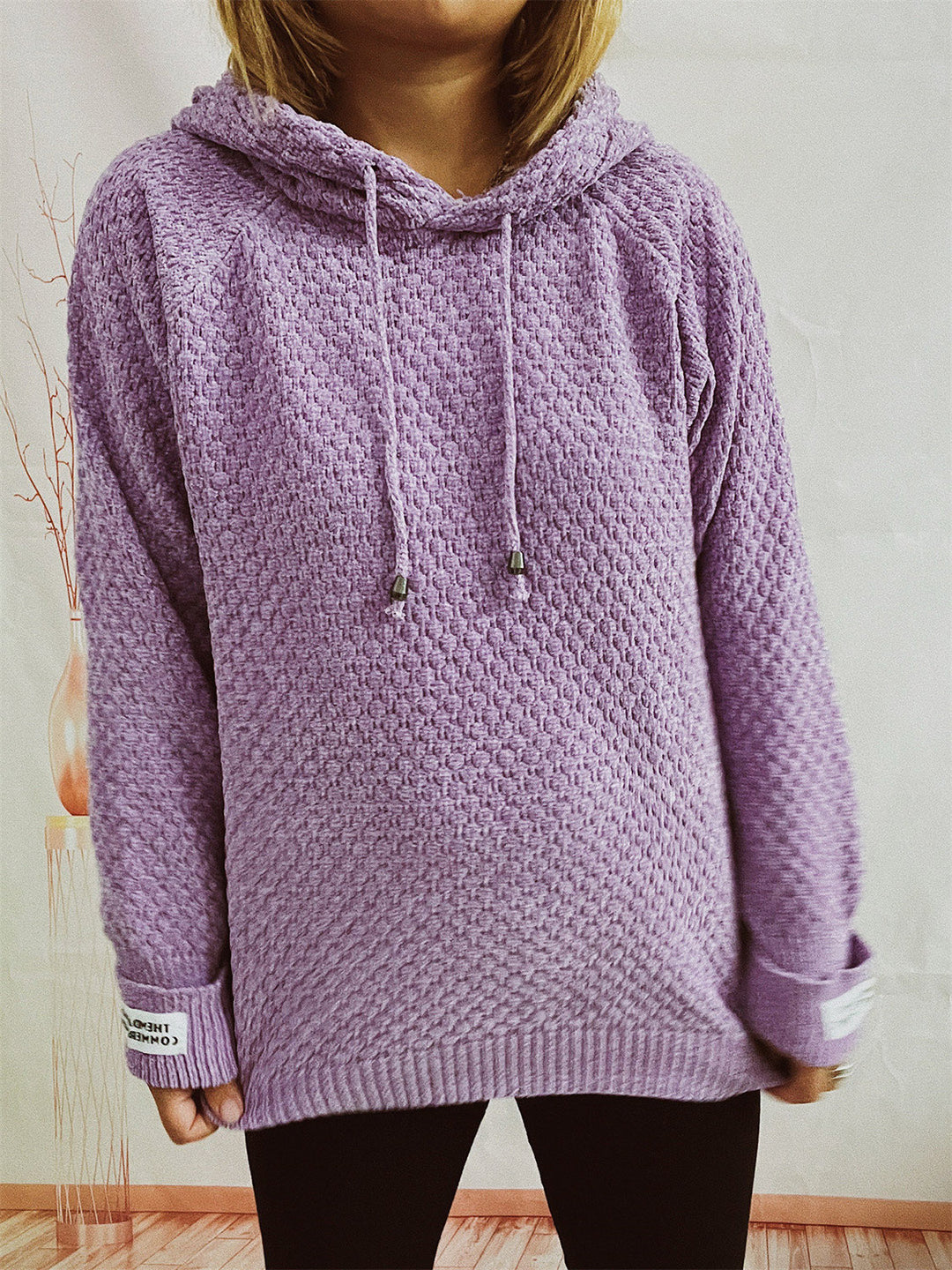 Women's Cozy Drawstring Long Sleeve Hooded Sweater